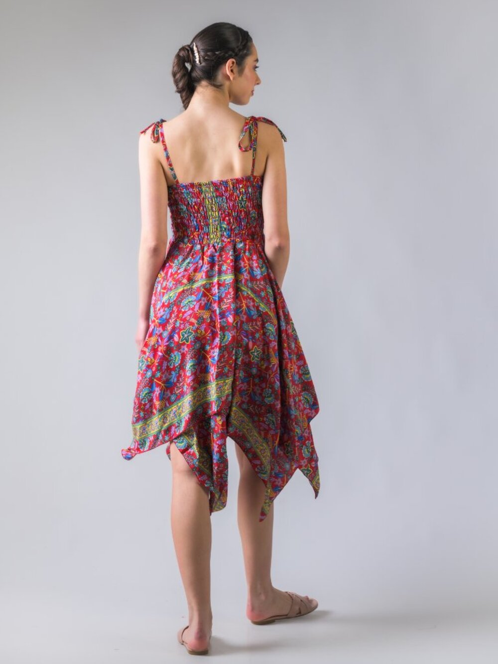 41. Rhea Scarf Double Layer Dress (Assorted) - Picture 3 of 6